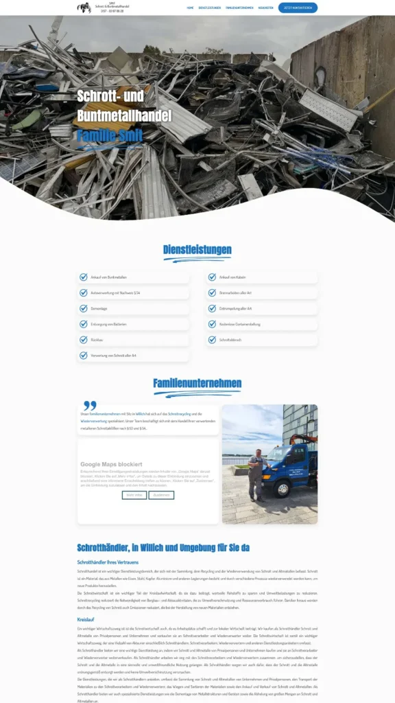 Website Schrotthandel Smit