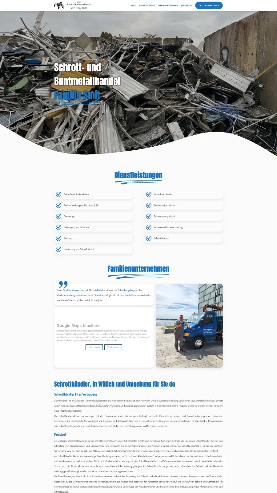 Website Schrotthandel Smit